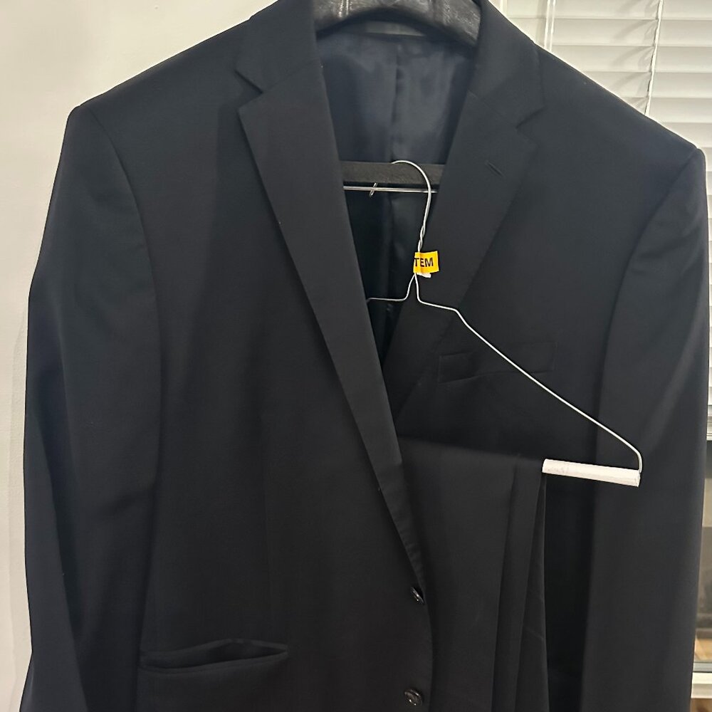 Kenneth Cole Men's Slim-Fit Stretch Performance Solid Travel Suit - Navy, 46L